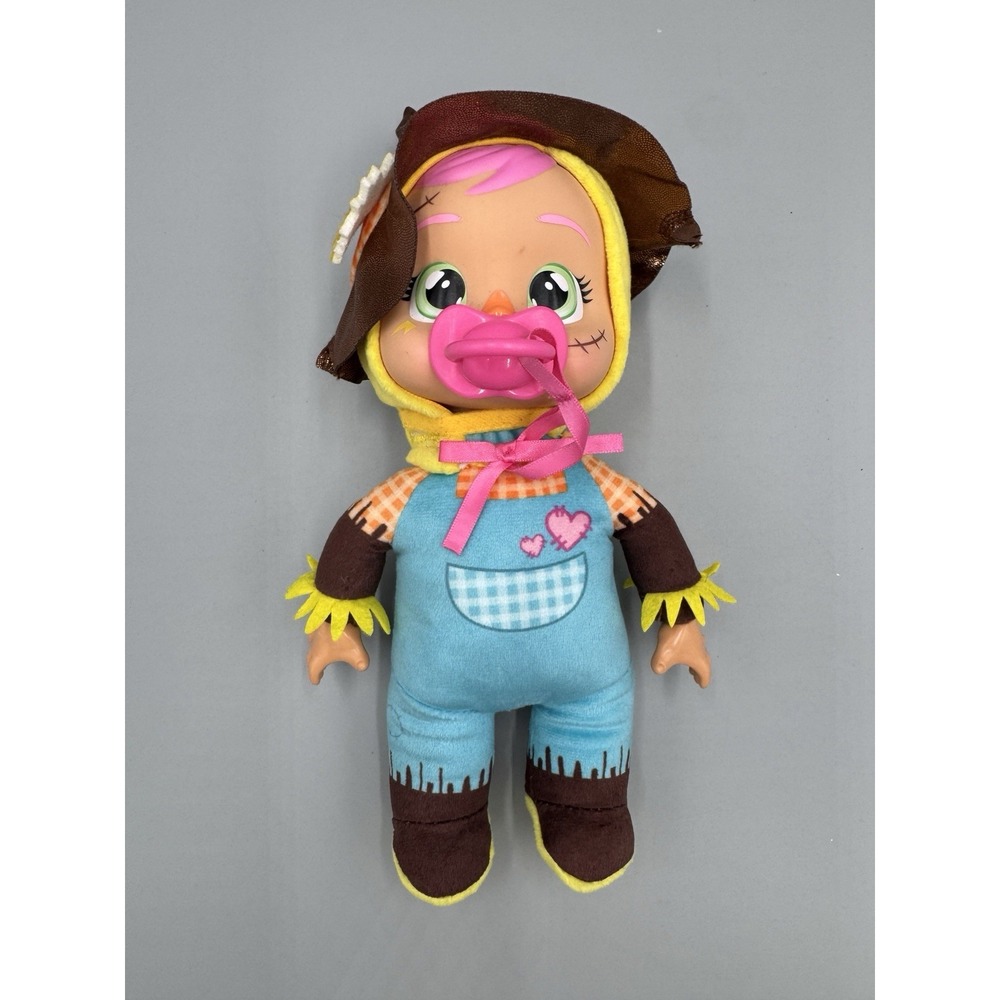 Cry Babies Tiny Cuddles Scarecrow With Pacifier  Halloween Doll 10" No Tag